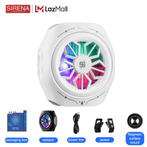 Magnetic Phone Cooler เย็นจนเป็นน้ำแข็ง พัดลมระบายความร้อนมือถือ ระบบควบคุมอุณหภูมิด้วย AI แสงไฟ RGB