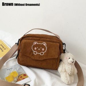 NANMEN Fashion Satchel Corduroy Messenger Bag Handbags Student Totes Shoulder Bags