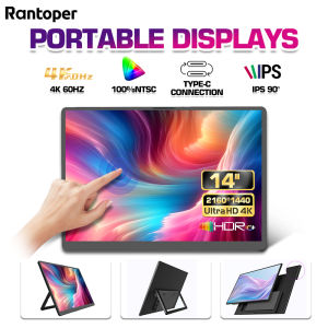 【3 Years Warranty】Rantoper 15.6 Inch touch Portable Monitor 1080P 60Hz IPS Monitor 16:9 100%sRGB Game monitor for pc Laptop PS3/4/5 Switch Xbox  monitor for laptop extension 144hz /2.5K/portable screen monitor