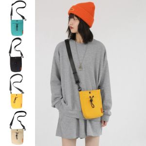 GVDBHFD Casual Crossbody Phone Pouch Multifunctional Handheld Men Square Bag Fashion Solid Color Nylon Shoulder Bag Woman