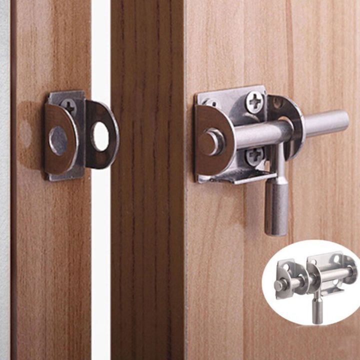 Door Bolt Sliding Lock Double Head For Home Room Doors Sashes Stainless