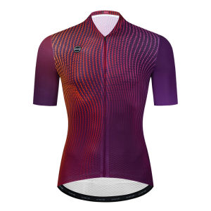 PRENDI Men Cycling Jersey Short Sleeve Laser Cut Summer Pro Cool Bicycle Clothing With Logo Noctilucence Bike Wear Comfortable