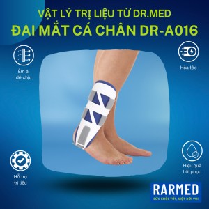 Đai đeo bảo vệ mắt cá chân lót gel Dr.Med DR-A016 yếu cơ tổn thương lỏng lẻo viêm khớp - 1 Size