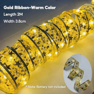 EmmAmy® LED Christmas Tree Ribbon Lights Colorful String Lights Bouquet/Gift Box Wrapping Ribbon Lamp Christmas Decoration
