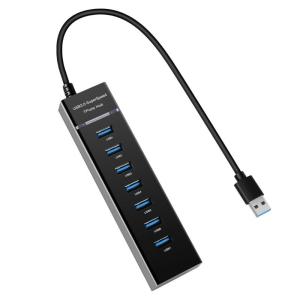 USB3.0 Hub 7Port Expansion LED Indicators USB Splitter for Highly Speed Data Transfer and MultiDevice Connectivity