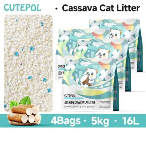 Cutepol Pure Cassava Cat Litter 7bagsQuickly ClumpsStrong Water AbsorptionDust-freeDeodorization