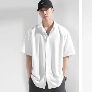 Baju Hem Kemeja Polos Pria Kasual Kemeja Pendek M L XL Kemeja Hem Formal
