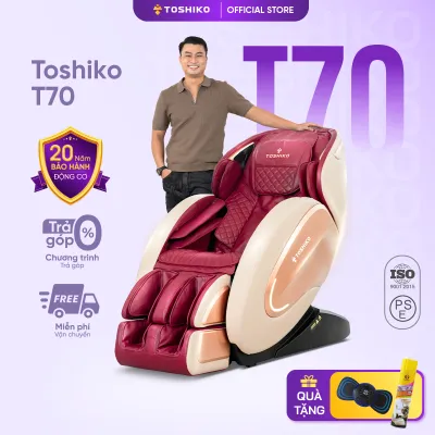 Ghế Massage Đa Năng Cao Cấp điều khiển giọng nói Toshiko T70 sở hữu con lăn 4D di chuyển tổ hợp 10 bài massage chuyên sâu công nghệ AI Nhật Bản đa tính năng massage