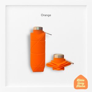 Origami Water Bottle / Foldable Silicone Collapsible Botol Minum Anti Tumpah Travel Praktis Mini Lipat Air Kopi Jus Kapasitas Besar BPA Free Silikon