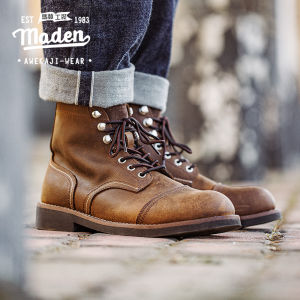 MADEN brand tooling style 2024 autumn new tough man outdoor riding 8111 tooling boots men shoes American retro parachutist boots vintage motorcycle boots Martin boots