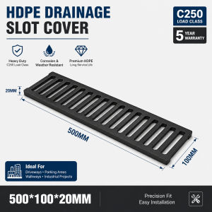 Resin Drain Cover Trench Drainage Grate Plastic Gutter Cover Rainwater Channel Cover Outdoor Drain