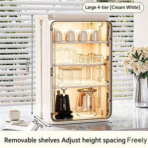 lsidoro.os Anti-dust Cup Storage Rack Desktop Water Cup Holder Tea Set Storage Box Coffee Cup Holder