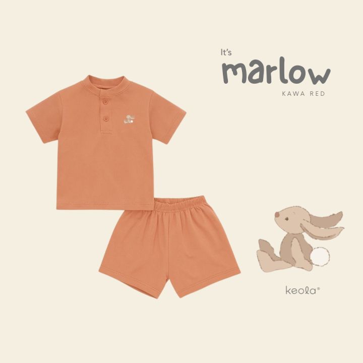 MD - Keola Marlow Series Setelan Pendek Baju Anak Bayi Short / Setelan Anak Korea Kasual Premium Baju Anak Bayi Usia New Born - 3 Tahun