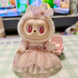 UUMIR Labubu Time To Chill Filled Labubu Doll Clothes Cotton Doll Handmade Doll Accessories Durable Macaron Handmade Doll Clothes for 17cm Labubu