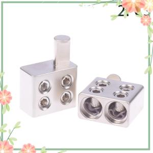 Green sea 1 Pair Car Audio Splitter Wire Power Supply Terminal Audio Amplifier Dual 1 0 Gauge To 1 0 Gauge Amp Input Reducers Discharge