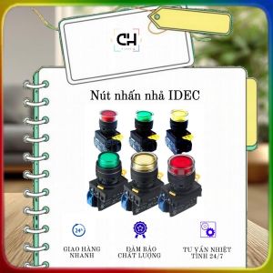 Nút nhấn nhả IDEIN IDEC YW-E10 công tắc IDEIN nút nhấn giữ tủ điện có đèn không đèn phi 22