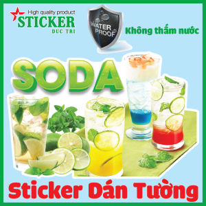 Sticker Miếng Dán SODA 🔥𝑭𝒓𝒆𝒆𝒔𝒉𝒊𝒑 Hình Dán Tường Cửa Kính Tiệm - Decal Trang Trí Chống Nước Màu Sắc Thu Hút Nổi Bật