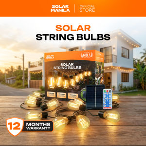 Christmas Lights SOLAR MANILA Solar String Bulb Lights  30 Warm White LEDs 5M Waterproof Outdoor Garden with Remote[Fast Shipping]