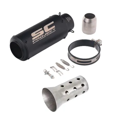 Bimota SC Project Exhaust Muffler Tailpipe Tip Stainless Universal 51mm Motorcycle Exhaust Pipe With Silencer