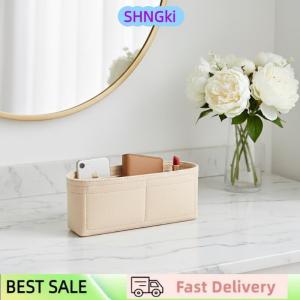 SHNGki Handbag Organizer Insert Bag Women Multi Pocket Felt Fabric Purse Liner 8 Compartments Ideal for Large Tote Bags