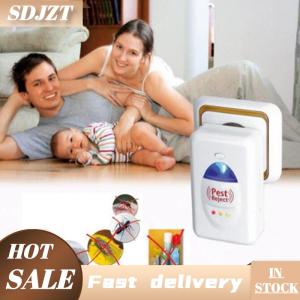 SDJZT 1 chiếc Thiết bị điện tử siêu âm điện từ chống sâu bọ muỗi gián chuột