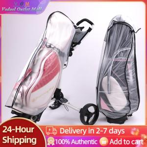 【Outlet】 PVC Golf Bag Rain Cover Translucent Golf Bag Waterproof Cover with Zipper Golf Bag Protector Outdoor Sporting Supplies