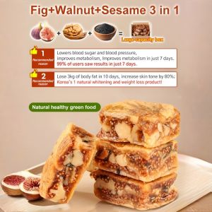 【Buy 3 Get 2 Free】Black Sesame Fig Walnut Pie with Cranberry Figs and Walnuts Healthy Snack Pastry Candied Fruit Ready to Eat After Opening the Bag黑芝麻蔓越莓味无花果派