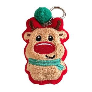 Simulation Cartoon Reindeer Santa Keychain for Toy Accessories Gift Carnivals Prizes for Kids Backpack Children Gift