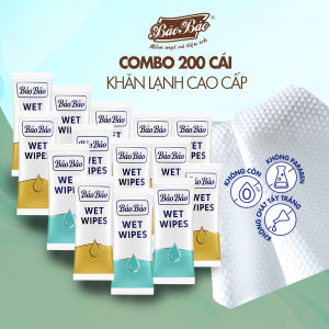 Combo 500 cái Khăn Lạnh Wet Wipes Bảo Bảo - Vải Rayon Không Dệt Cao Cấp Khăn to 30x28cm thân thiện với môi trường