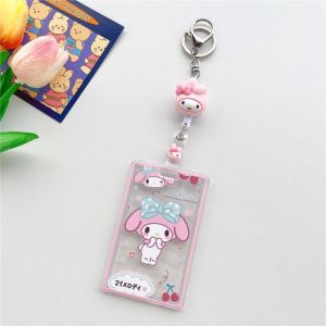 Kawaii Sanriod Anime Kuromi Melody Cinnamoroll Card Cover ID Bank Card Photocard Protector Case Bank Business Work Card Holder Child Bus Card Cover Case Gift Toy