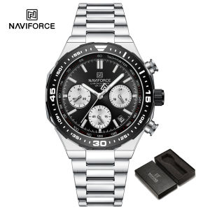 NAVIFORCE Original Fashion Men Casual Watch Chronograph Business 30m Waterproof Mens Watches with Calendar Luminous Stainless Steel NF8049