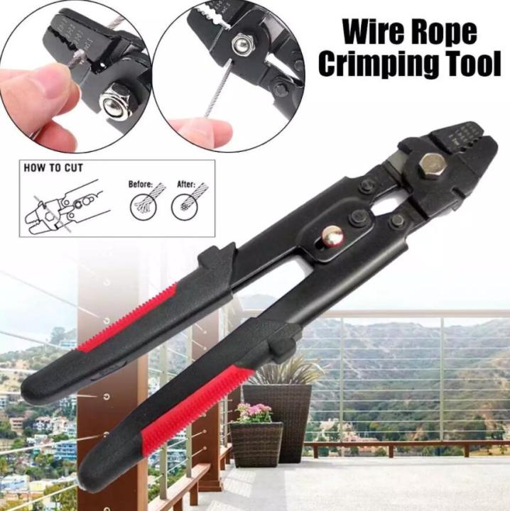 【pliers】high Carbon Steel Crimping Pliers Wire Rope Swager Crimper