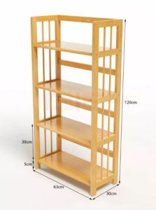 Kệ Sách 4 Tầng Gỗ Cao Su Tự Nhiên