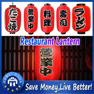 【Local delivery】 Japanese Satin Lantern Chinese Red Lantern New Year Party Decoration Sushi Restaurant Decorative Supplies Festival Lanterns Red Lantern