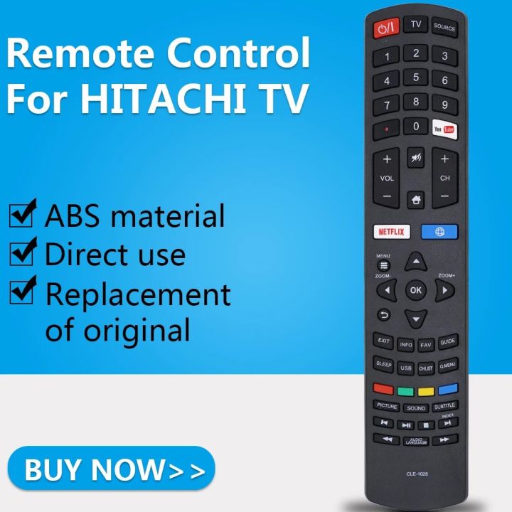 for  CLE-1025 06-531W52-HA01X Hitachi Smart TV Remote Control Remote control for HITACHI TV with NETFLIX Remote Control