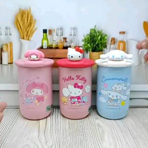 Botol Minum Stainless Steel Karakter Sanrio 380 ML / Termos Stainless Steel Kuromi / Tempat Minum Hello Kitty / Botol Cinnamoroll / Gelas Stainless Steel My Melody / Tempat Minum Pompom Purin