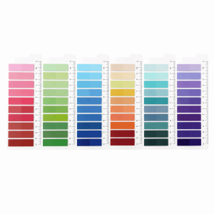 OWMXZL 6pcs Morandi Color Index Memo Pads Bookmark Transparent Self-Adhesive Stickers Creative Ruler Sticky Note Pads Office Supplies