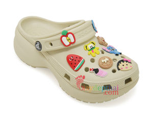 Dép Sục Crocs Nữ đế cao 5cm siêu êm (tặng 10 sticker 2D 3D ngẫu nhiên)