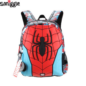 Australia Smiggle High Quality Original Childrens School bags Boys Kids Bags Spider Backpack 14 Inches With Waterproof Cover