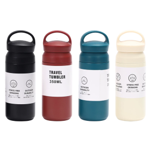 Stainless Steel Insulated Water Bottle Ergonomic Handle Dishwasher Safe Drinking Cup Thermal Cold Hot Drinkware