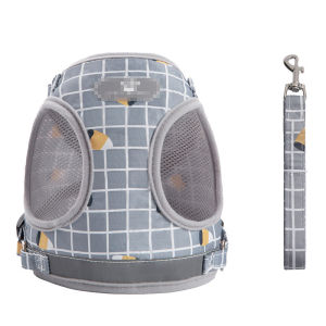 Pet Dog Cat Harness Walking Breathable Adjustable Cat Leash Vest with Reflective Strip Tali Kucing