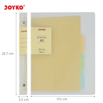Binder Note Cover Transparan Buku Tulis Joyko
