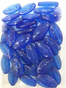 DIY Beads | Flat Rice bead | Plastic beads | Royal Blue beads | 12grams | 4mm x 6.7mm x 13.5mm