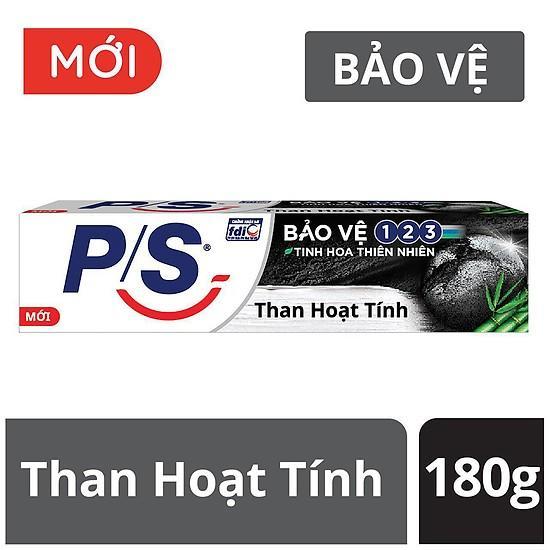 Kem Đánh Răng P/S Than Hoạt Tính 180g