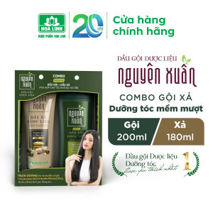 Dầu gội dược liệu Nguyên Xuân xanh - Dầu gội dưỡng tóc phục hồi hư tổn cho mái tóc dày mềm mại suôn mượt- NX1