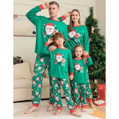 Christmas Family Pajama Set Matching Christmas Short Sleeves Shirt T-shirt  Christmas outfits for family