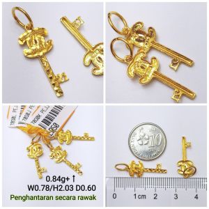 JIN JING LOKET KEY EMAS 916 TULEN 0.84G-2.13G