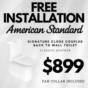 FREE INSTALLATION & DELIVERY - American Standard Double Vortex Flush Toilet Bowls with Pan Collar