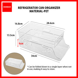 Fridge Can Organizer 2 Layer Auto Rolling Drink Storage Box Beverage Dispenser Rack Double Tier Holder