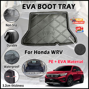 ✨ For Honda WR-V 2023 EVA Copolymer Car Boot Tray Luggage Cargo Trunk Tray Dulang But Kereta Durable Easy Clean 100% Custom Fit Waterproof Tahan Lama Senang Pasang Senang Cuci Kalis Tahan Lama Air 汽车后箱垫